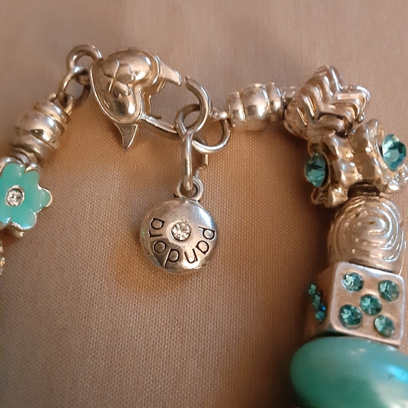 Turquoise Blue Bead Charm Bracelet - Picture 9 of 10